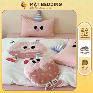 COTTON LINEN  CAO CẤP |Bộ Chăn Ga Gối 5 Món Cotton Linen Họa Tiết Disney Dễ Thương | Mật Bedding
