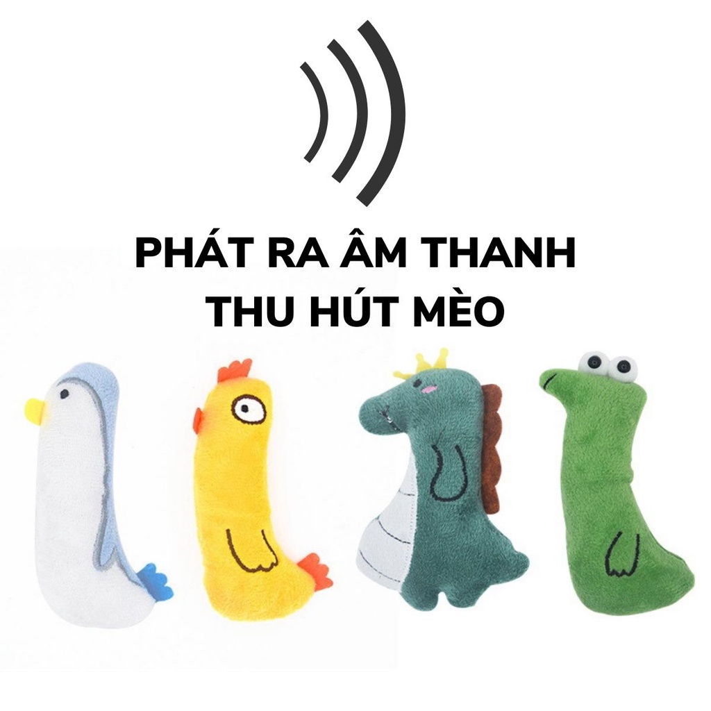 Đồ chơi cho mèo hình thú nhồi bông nhồi cỏ bạc hà giúp mèo giải trí, nhiều hình đáng yêu – UNU Pet House