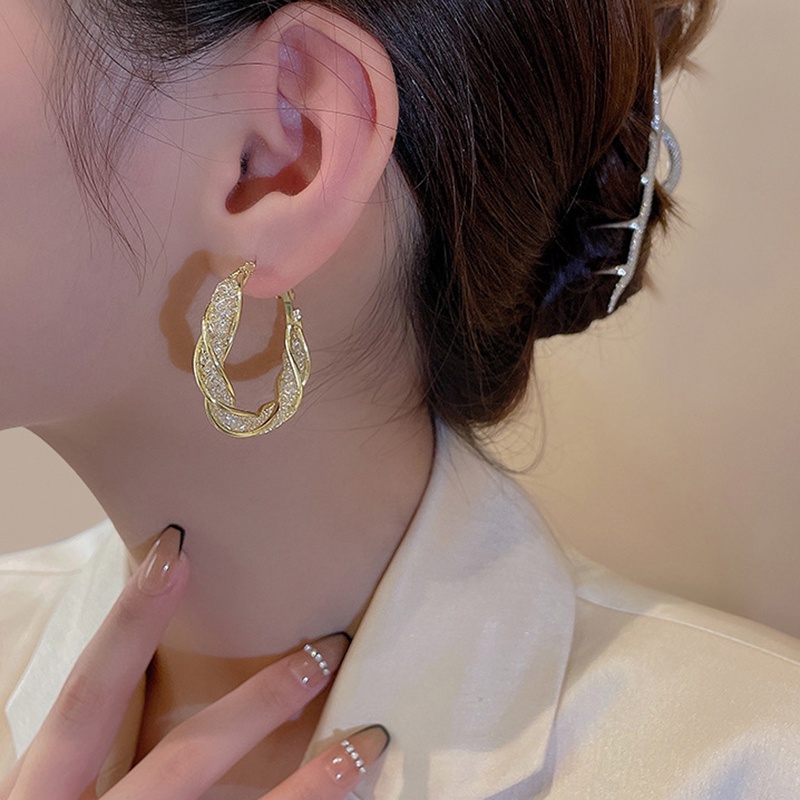 Niche Khuyên Tai Kim Loại Thiết Kế Độc Đáo Phong Cách Âu Mỹ Thời Trang