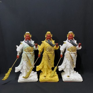 Tượng quan công , quan thánh đứng 40cm giả đá nhiều màu , màu vẽ poly đẹp
