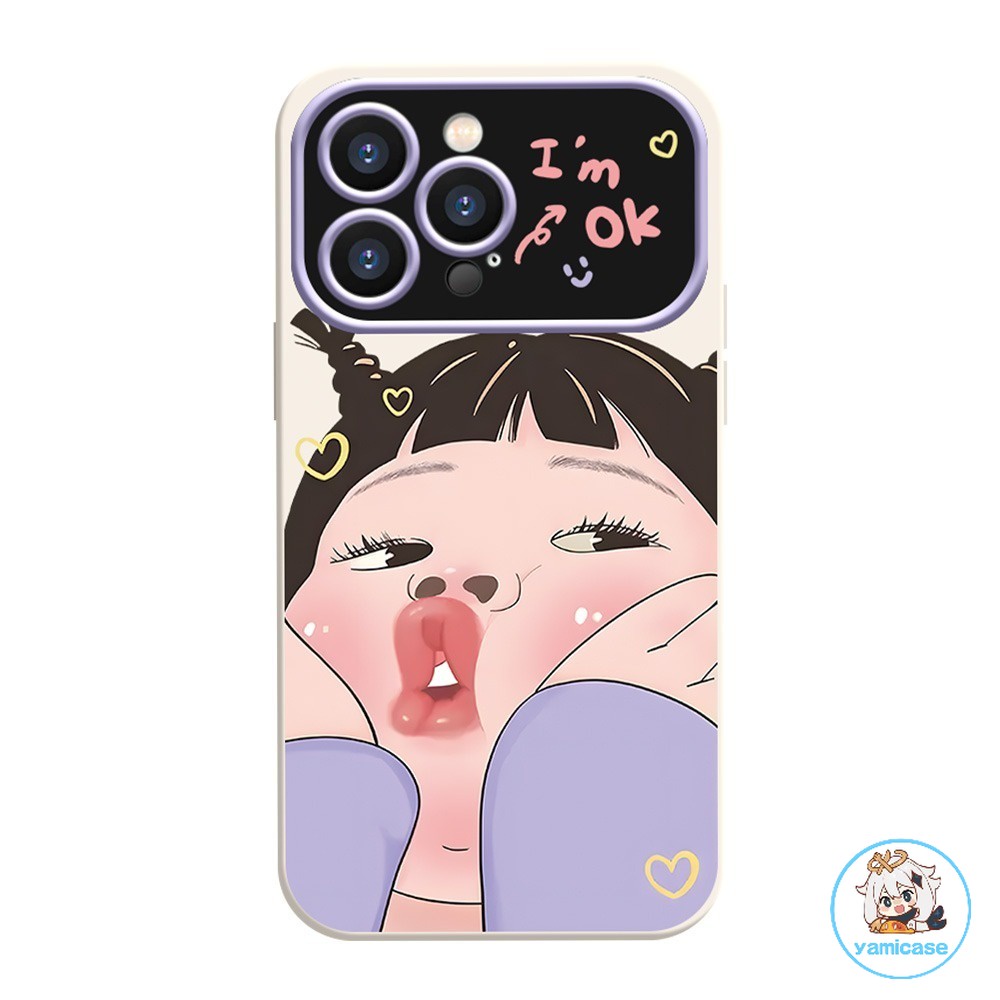 Hoạt Hình Ốp Điện Thoại Silicon Chống Sốc Hình Cô Gái Vui Nhộn Cho iphone 11 14 12 13 pro max 7plus 8plus xr xs max