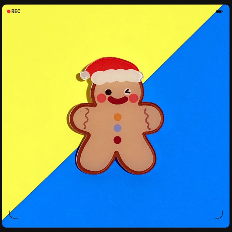 Trâm Cài Áo Hình Ông Già Noel Hoạt Hình Bằng acrylic Dễ Thương Phong Cách Hàn Quốc