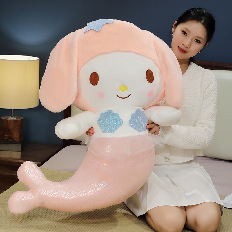 Thú Nhồi Bông gp41 65cm Hình sanrio Nàng Tiên Cá hello kitty kuromi melody Dễ Thương Trang Trí Nhà Cửa pg41