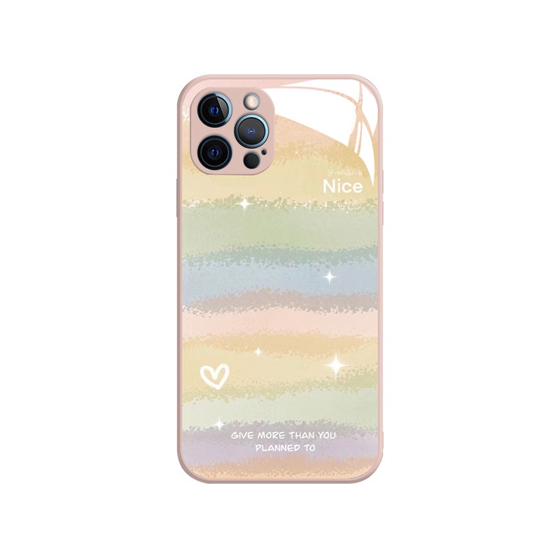 Ốp Điện Thoại In Hình Mặt Cười Màu Cầu Vồng Cho Iphone 15 14Promax13Pro 12promax 11 7 8plus xsmax