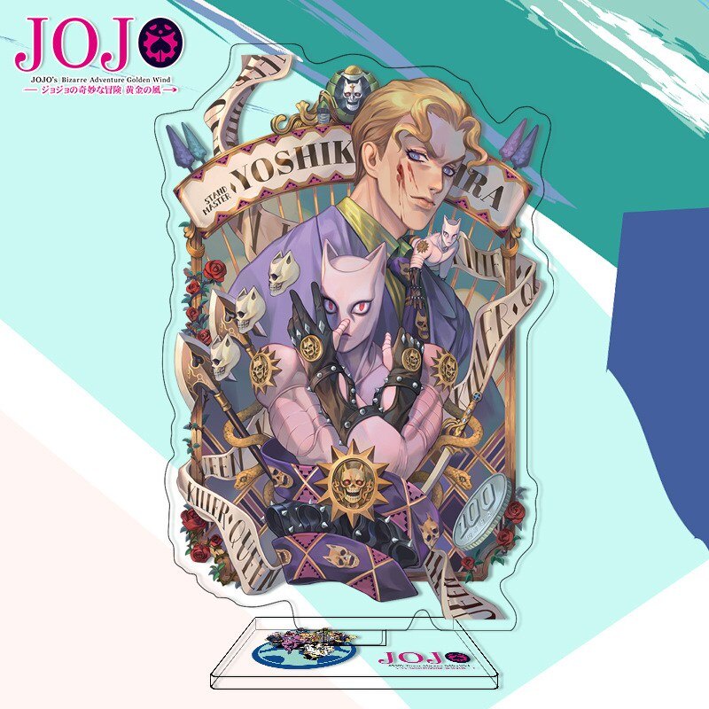 Mô hình Standee Anime Jojo's Bizarre Adventure Joseph Jotaro Yoshikage Rohan góc học tập để bàn làm việc cao 15cm