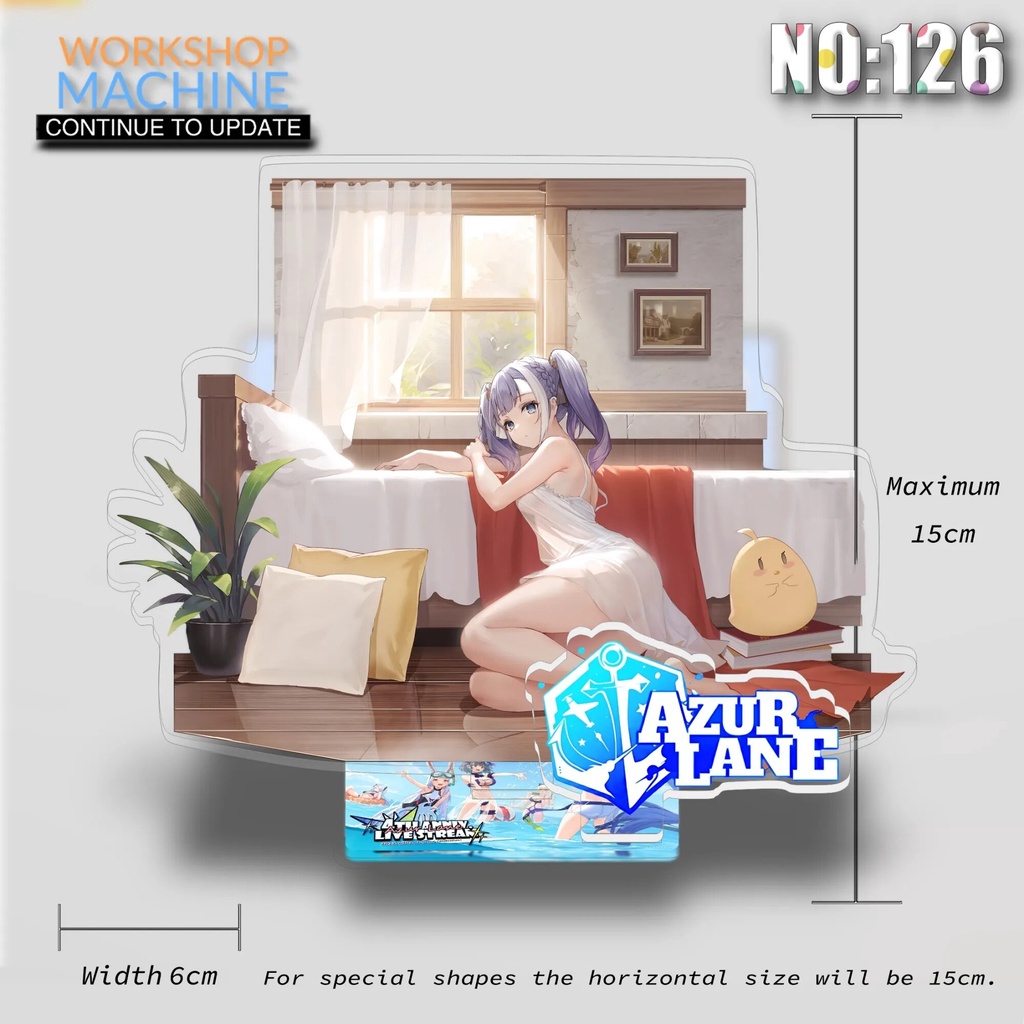 Mô hình Standee Azur Lane P2 Anime Characters Acrylic Game 2 Phụ kiện trang trí để bàn góc học tập