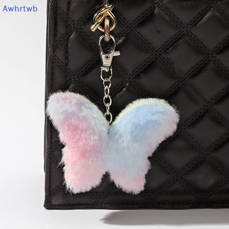 Awhrtwb Móc Khóa Hình Mèo / Bướm / Ngôi Sao / Trái Tim Nhồi Bông Nhiều Màu Dễ Thương Phụ Kiện Trang Trí Túi Xách