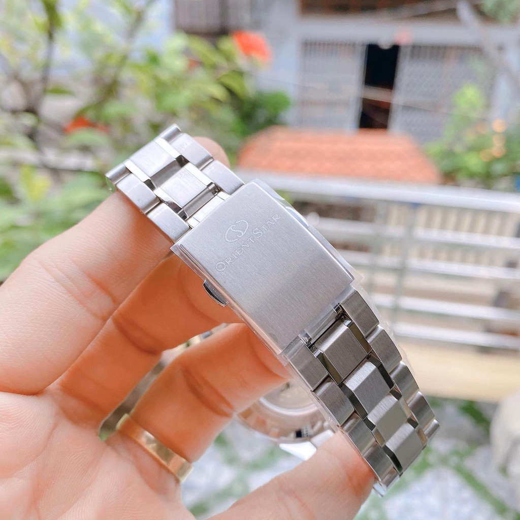 Đồng hồ Nam Orient Star cơ tự động, kính shapphire, dây thép không gỉ RE-AV0004N00B Chính Hãng