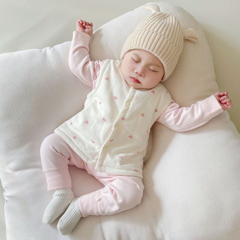Áo Khoác Ghi Lê cotton Giữ Ấm Mùa Xuân Thu Cho Bé Trai Bé Gái Sơ Sinh