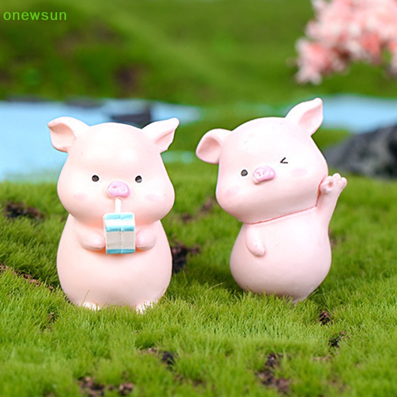 Tượng Heo Con mini Dễ Thương Dùng Để Trang Trí Nhà Búp Bê / Tiểu Cảnh diy Mới