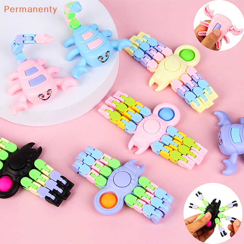 1 Con Quay Đồ Chơi spinner Hình Bọ Cạp Có Khớp Nối, Giúp Giảm stress