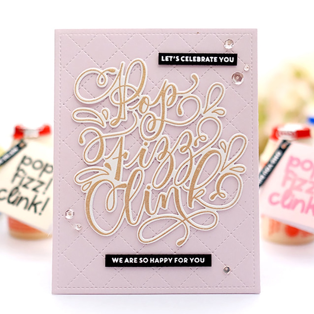 Dễ Thương Khuôn Cắt Giấy Kim Loại + Con Dấu silicone Hình Động Vật / Hoa / Chữ Tiếng Anh diy Thẻ