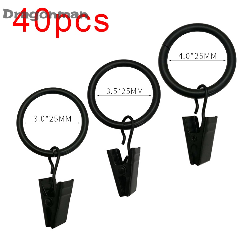 Set 40 Vòng Kẹp Rèm Cửa Chống Gỉ Sét 1 inch Phong Cách vintage