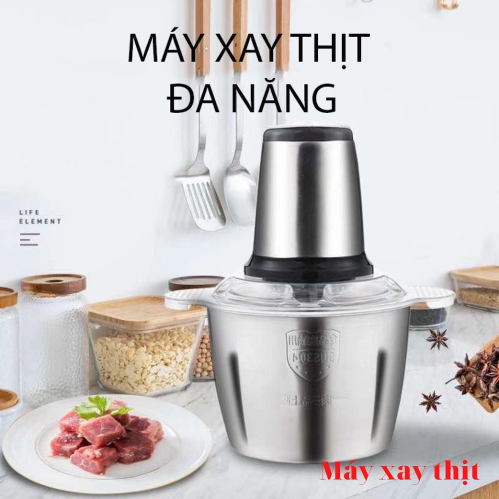 Máy xay thịt mini - xay tỏi ớt xay thịt, máy xay thịt đa năng xay sinh tố ngũ cốc dung tích 2L HOT KH