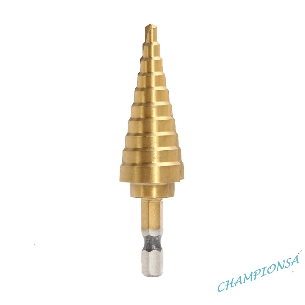 Mũi Khoan Lỗ Hình Nón 4-22mm Bằng Titan Chuyên Dụng Cho Khoan Gỗ / Kim Loại