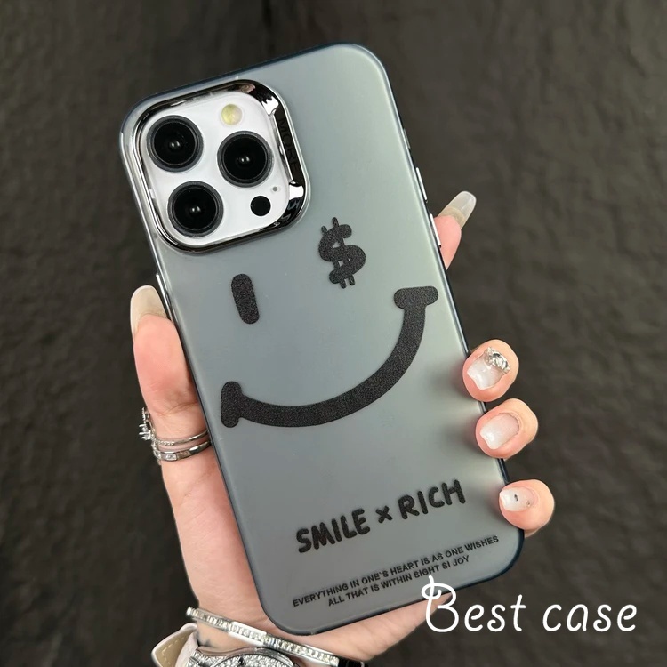 Ốp Điện Thoại Cứng In Hình Mặt Cười Cho iphone 15 14 13 12 11 pro max