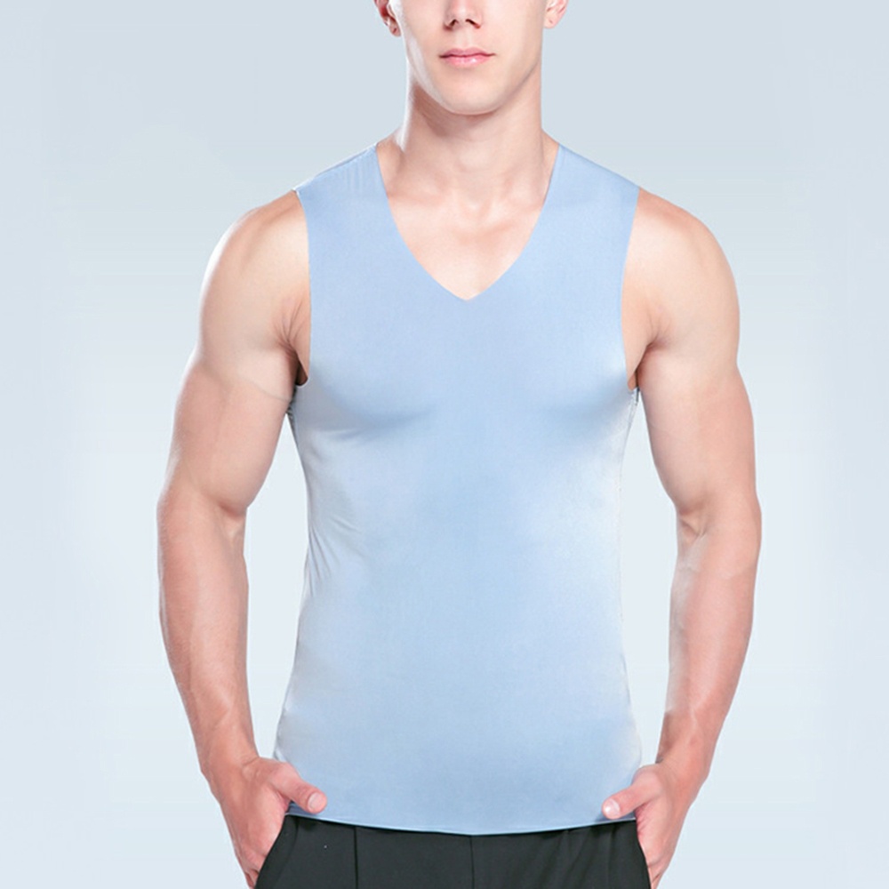 Áo Thun Lụa Lạnh Dáng Ôm Thoải Mái Thời Trang Mùa Hè Tập Thể Dục Thể Thao Dành Cho Nam