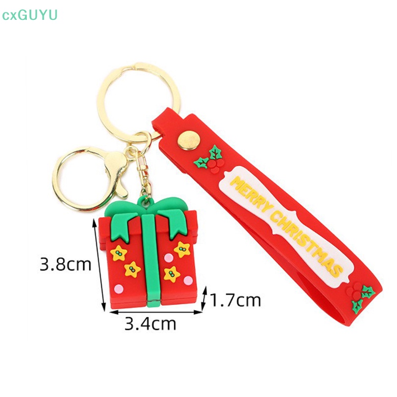 Móc Khóa Cao Su Mềm Hình Ông Già Noel Tuần Lộc Bánh Mì Giáng Sinh Dễ Thương Làm Quà Tặng prta