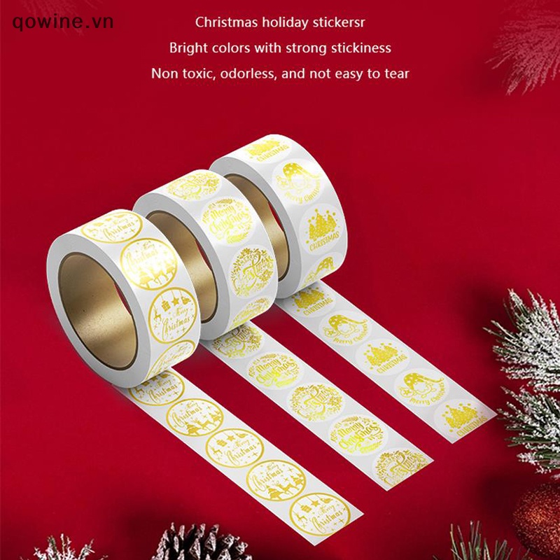 Qowine Nhãn Dán Trang Trí Giáng Sinh in Chữ thank you in the gilt Tự Dính vn