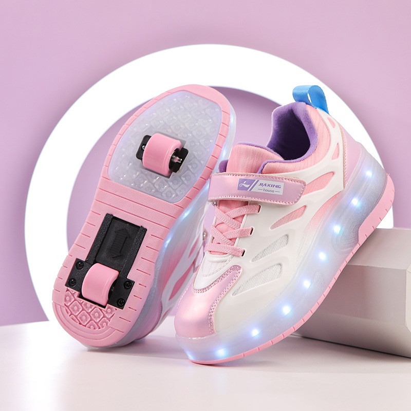 Giày Trượt Patin Có Bánh Xe Có Đèn led Phát Sáng Thời Trang Cho Bé Trai Và Gái