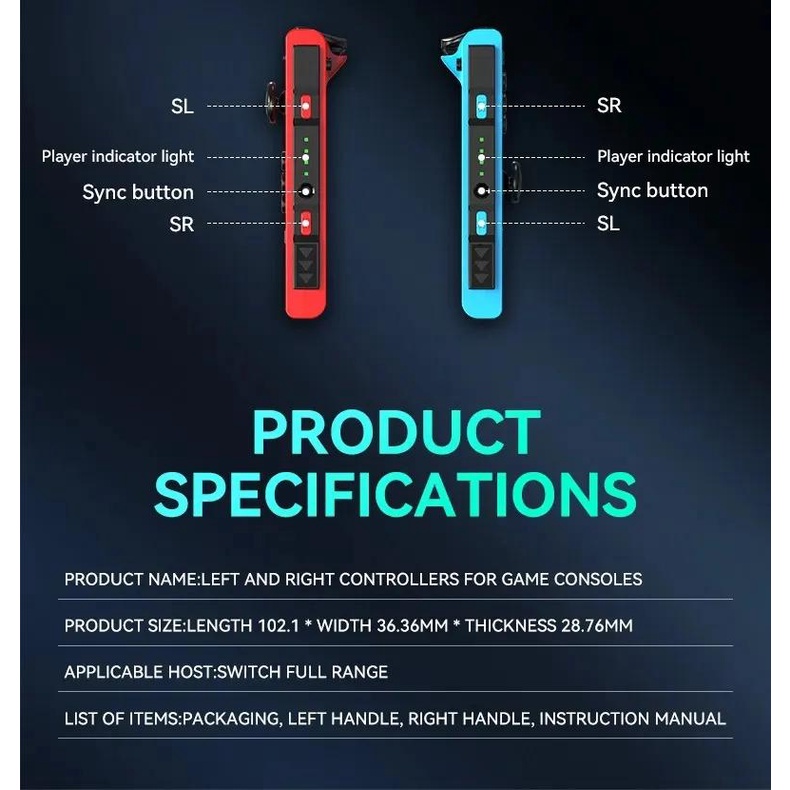 Joypad Tay Cầm Điều Khiển Chơi Game bluetooth Trái Phải Cho nintendo switch rgb