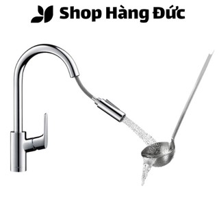Vòi chậu bếp hansgrohe focus 240 31815000, vòi chậu rửa, có dây rút kéo dài, nhập đức, hàng chính hãng, shop hàng đức