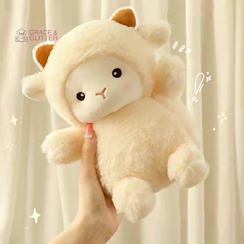 Thú Nhồi Bông Hình Cừu alpaca Mềm Mại 25cm Trang Trí Tiệc Cưới / Sinh Nhật
