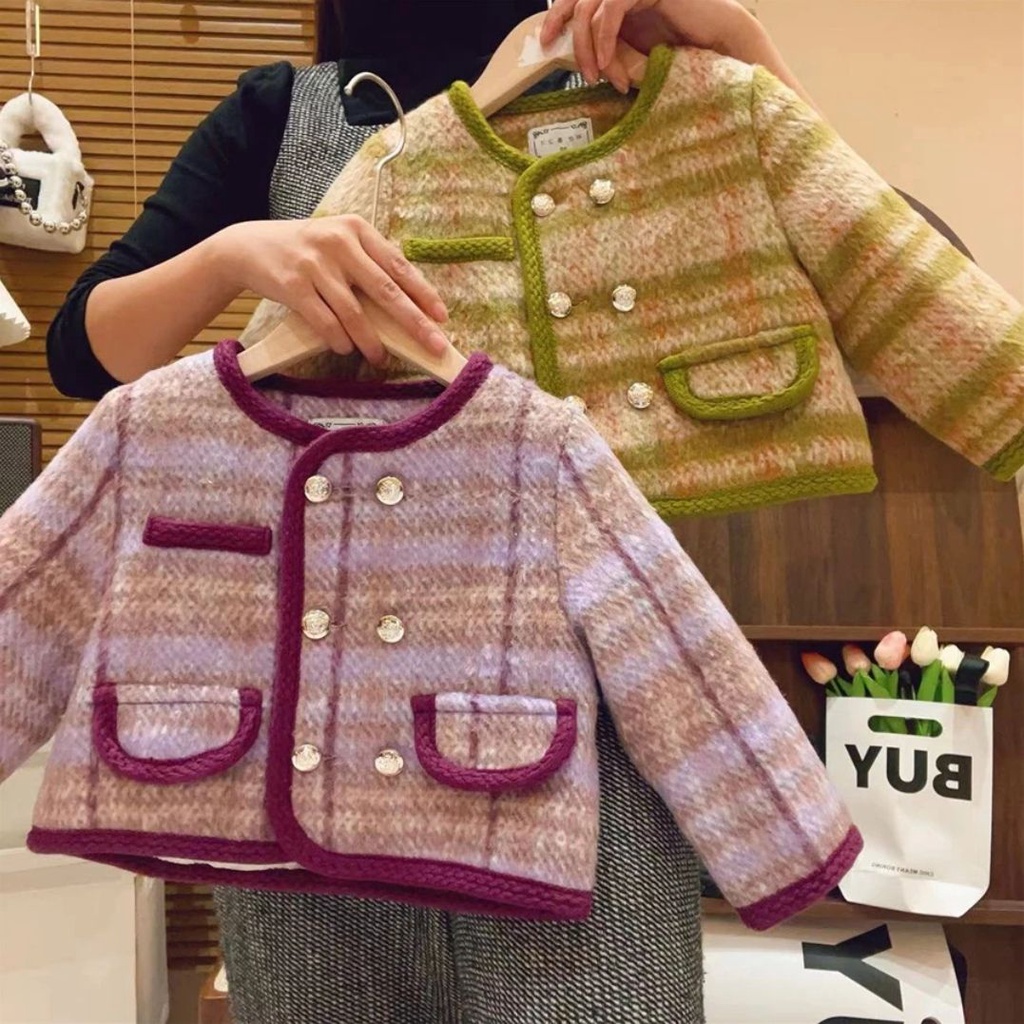 Áo Khoác cotton Đệm Dày Thời Trang Thu Đông Phong Cách Mới 2023 Cho Bé Gái xiaoxiang
