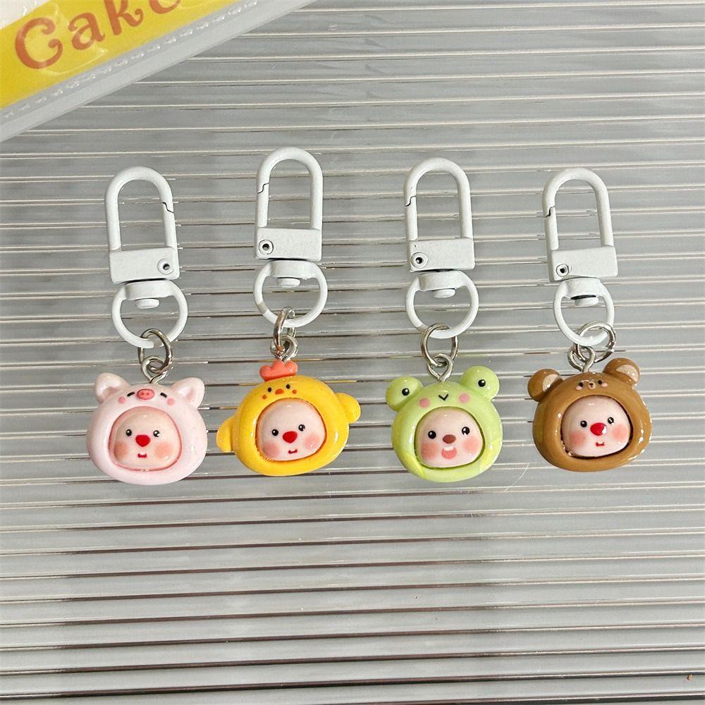 Norman Móc Chìa Khóa resin Sợi Nhựa resin Sợi Nhỏ Hình Gấu / Gà / Gấu / Heo / Thỏ pororo mini