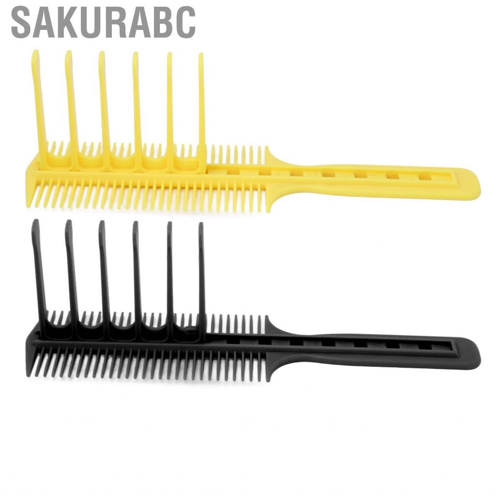 Sakurabc Double Sided Guide Comb  Multi Purpose Hair Cut Wide Tooth Removable for Hairdresser Salon
