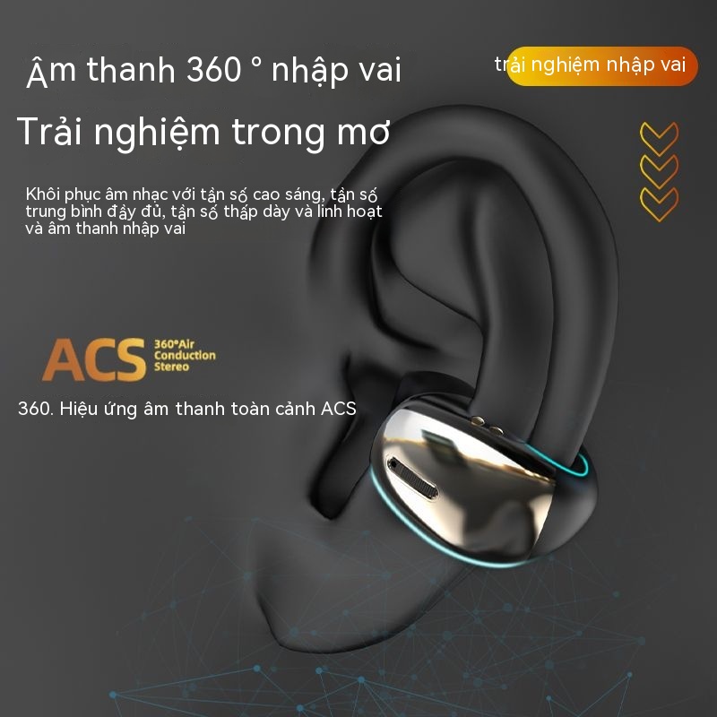 Tai Nghe Bluetooth Không Dây Không Vào Tai Và Xương Dẫn Truyền Khái Niệm Thể Thao Apple Xiaomi Cài Đặt Phổ Thông
