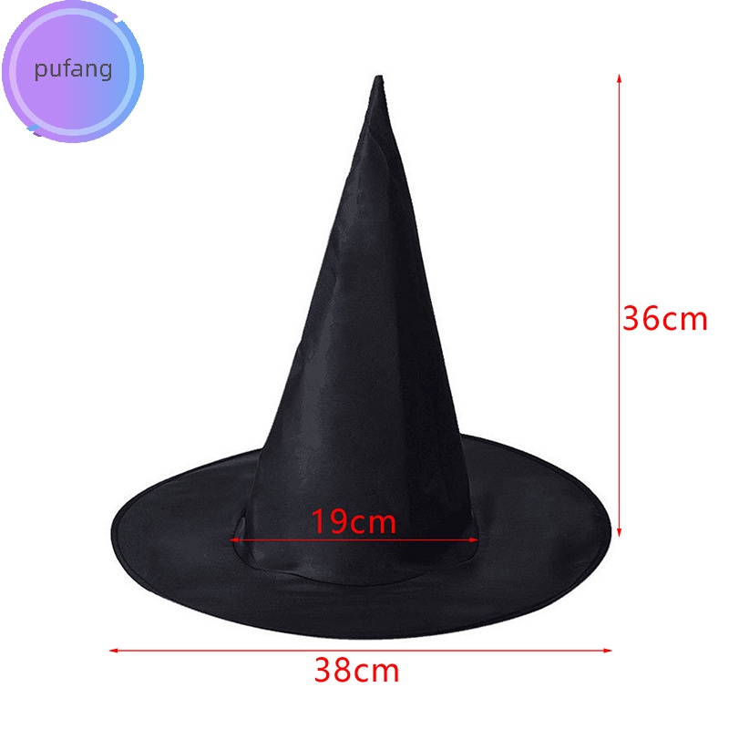Pufang Mũ Phù Thủy Màu Đen Hóa Trang halloween Cho Người Lớn vn