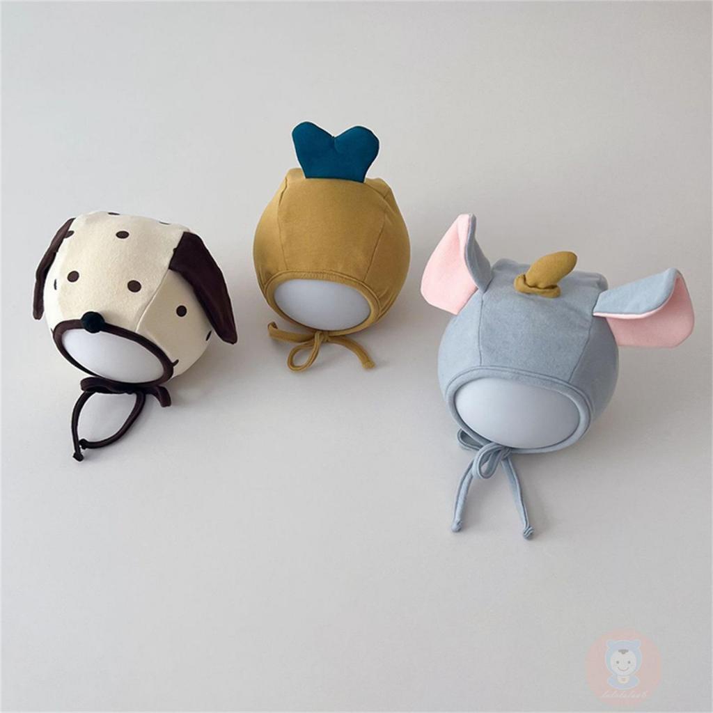 Mũ Trùm Đầu Hoạ Tiết Hoạt Hình laa6-baby bonnet Cho Bé