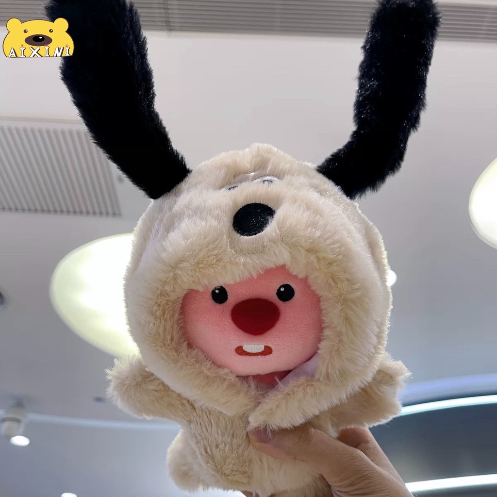 AIXINI 20CM Gấu Bông Hải ly Loopy Mũ Gấu Dâu Lotso- Mũ thỏ- Mũ chó xinh xăn