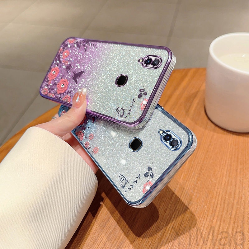 Ốp Điện Thoại tpu Silicon Mềm Chống Sốc Phối Kim Tuyến Cho vivo 1811 1816 1817 1810 1807 1814 1806 1820 1929 y1s