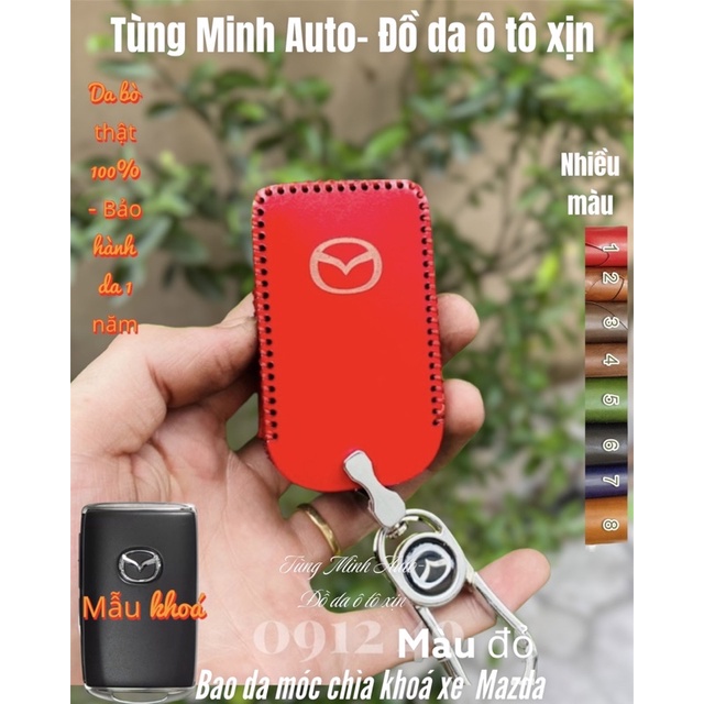 Bao da bọc chìa khoá  Xe ô tô Mazda Cx8 2022  da bò thật