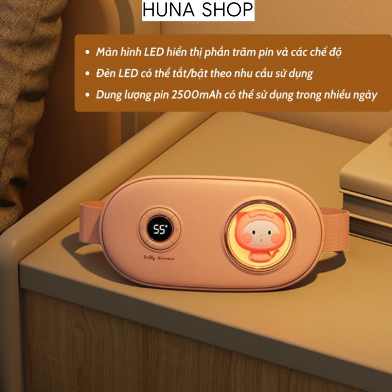 Máy massage bụng kinh Mèo Đèn LED, giảm đau bụng đau lưng cho bạn gái đến Kì, [TẶNG MÓC KHOÁ]