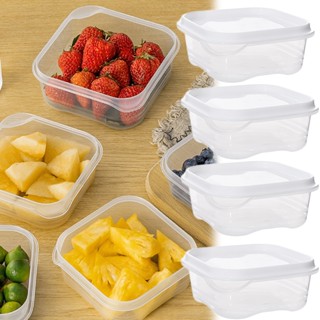 Hộp Bento trong suốt có thể tái sử dụng / Hộp đựng rau củ quả / Hộp bảo quản di động có nắp / Bảo quản khẩu phần thực phẩm nhà bếp Dụng cụ làm giòn / Hộp giữ tươi tủ lạnh