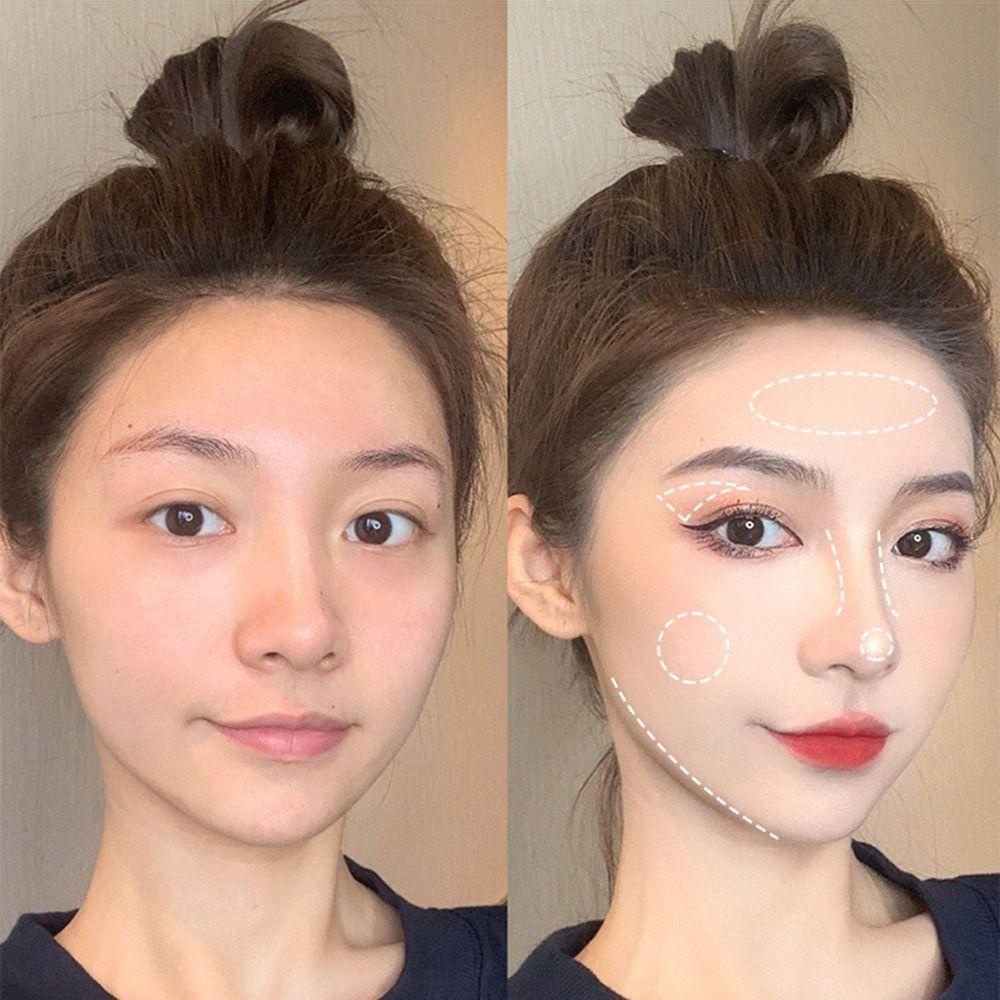 Lombar Bảng Phấn Tạo Khối Bắt Sáng Bốn Màu Tự Nhiên Lâu Trôi Làm Sáng Da Trang Điểm Nhỏ Gọn