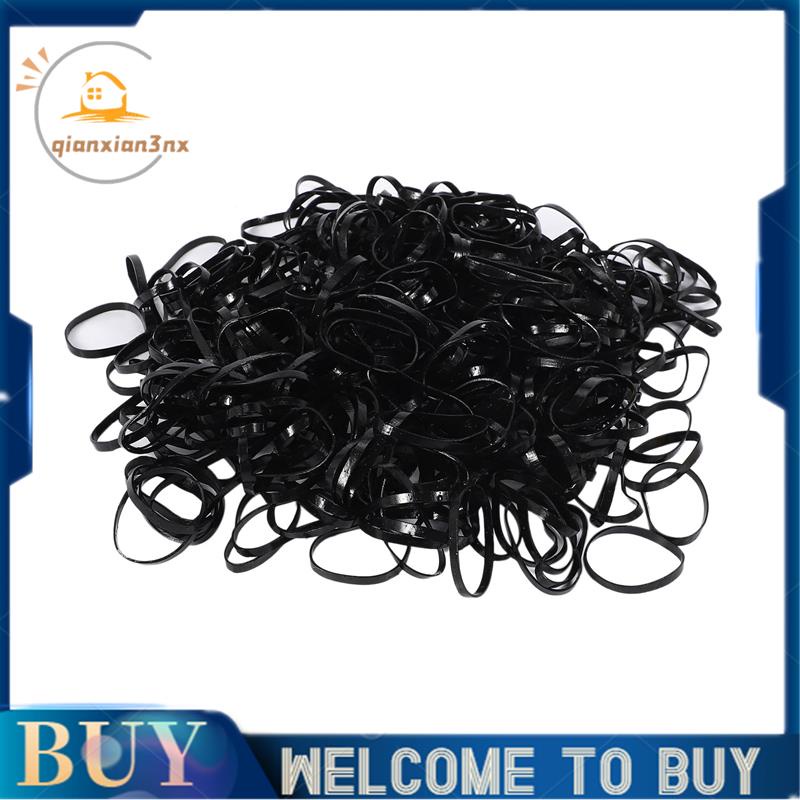 Set 500 Dây Cao Su Đen Co Giãn Buộc Tóc Làm Quà Tặng Cho Bạn Gái  500 Cái