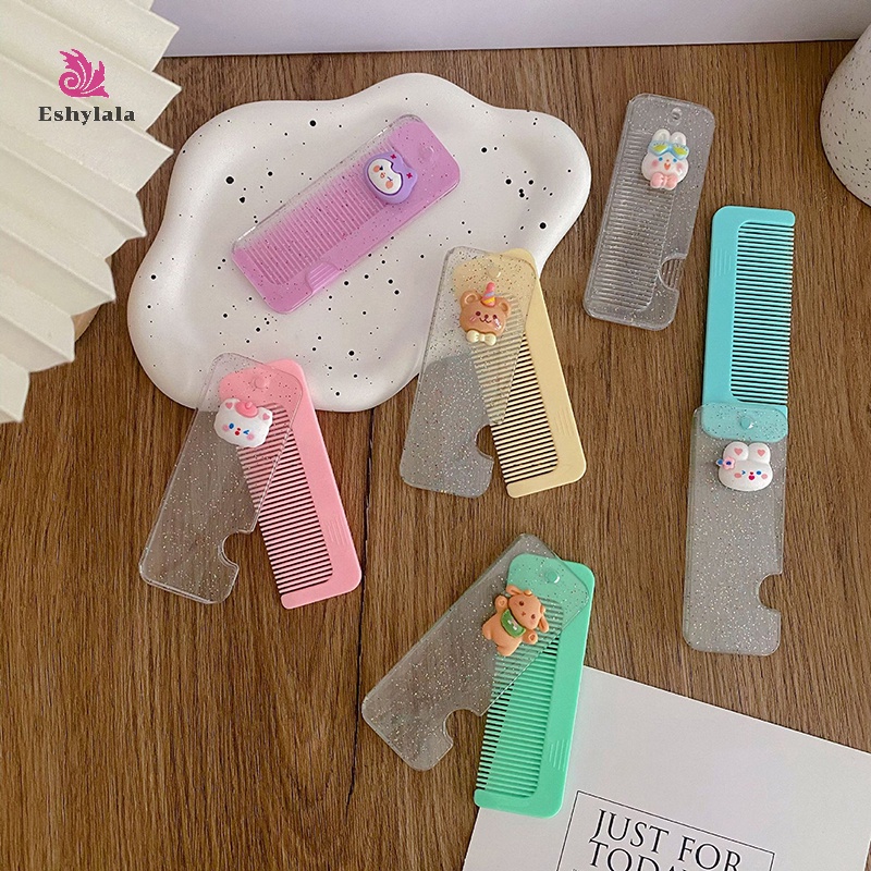 Eshylala Lược Chải Tóc Mát Xa Da Đầu Chống Tĩnh Điện Gấp Lại Được Thiết Kế Nhỏ Gọn Dành Cho Nữ
