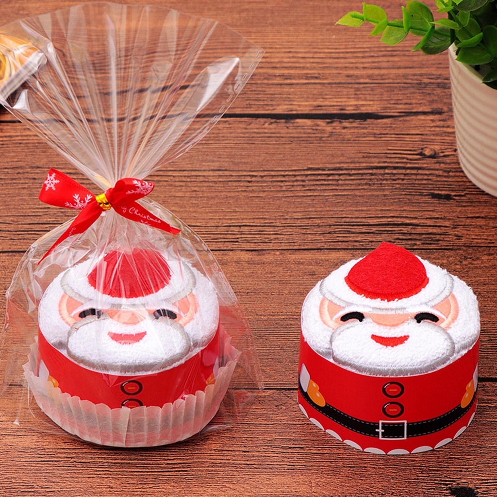 Khăn Tắm Hình Búp Bê Ông Già Noel / Người Tuyết / Bánh Kem Làm Quà Tặng Giáng Sinh