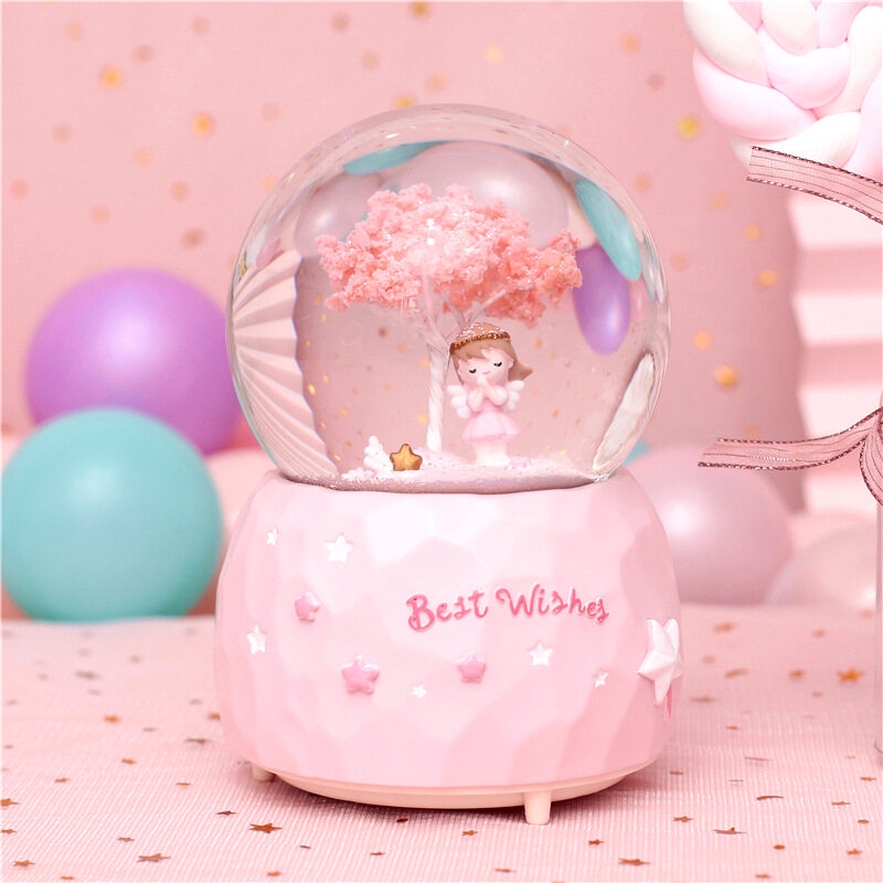 Quả cầu pha lê Sakura Girl, Hộp nhạc trang trí, Hộp nhạc Ngày thiếu nhi, Quà tặng sinh nhật