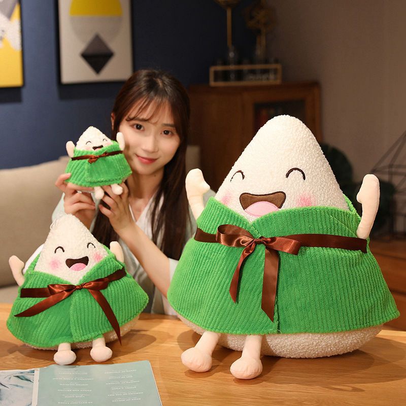 Dragon Boat Festival gối bánh bao gạo mô phỏng sáng tạo búp bê Tượng búp bê nhồi bông dễ thương Quà 