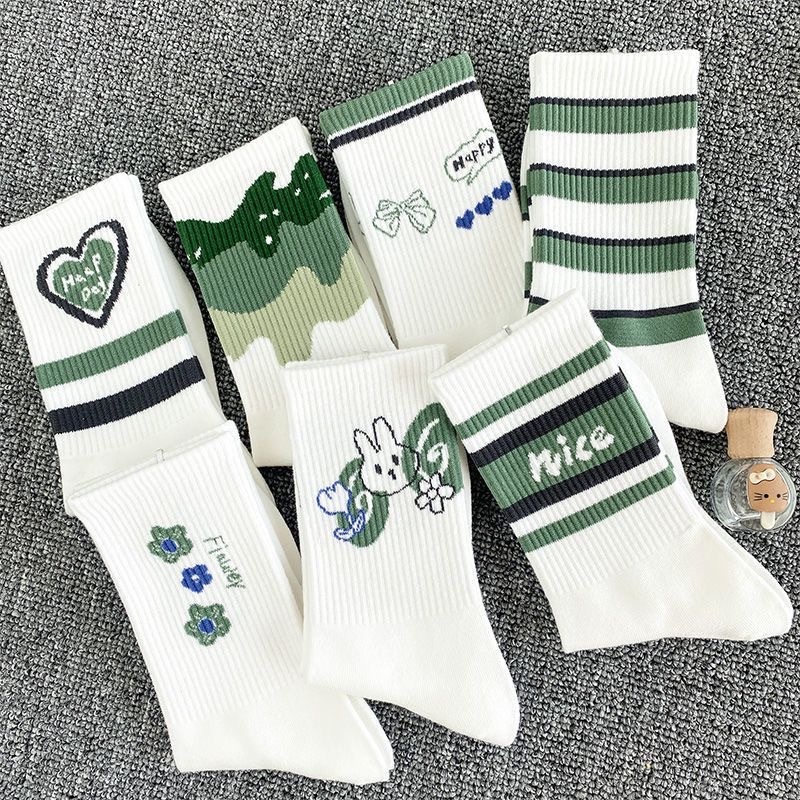 Vớ Thể Thao Họa Tiết Kẻ Sọc Đơn Giản Thời Trang Mới Cho Nam Nữ