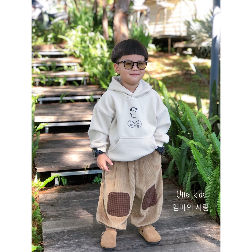 ÁO HOODIE PHONG CÁCH HÀN QUỐC CHO BÉ GÁI VÀ BÉ TRAI LÓT BÔNG 2369