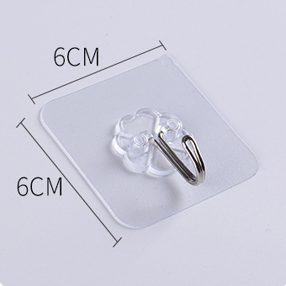 Móc Dán Tường Siêu Dính Trong Suốt Chịu Lực Tốt Treo Tường Chắc Chắn 6x6 cm chịu l - Tổng kho DAIKIN
