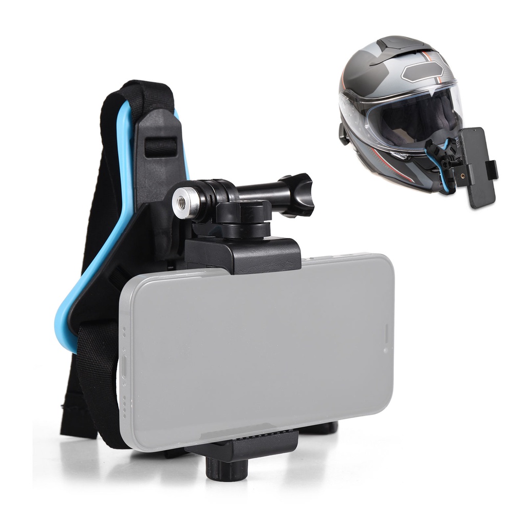 Giá đỡ mũ bảo hiểm gắn camera MUA-Helmet cho camera hành động có bộ chuyển đổi Kẹp điện thoại di độn