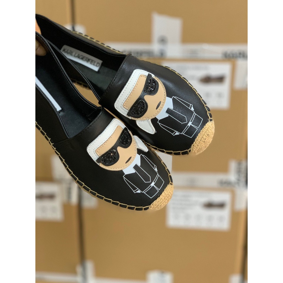 Giày bệt KARL đế cói, họa tiết