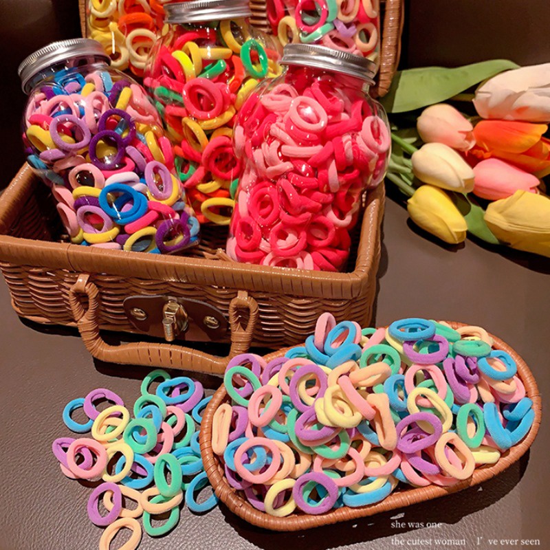 Set 200 Dây Buộc Tóc Thời Trang Hàn Quốc Cho Bé Gái